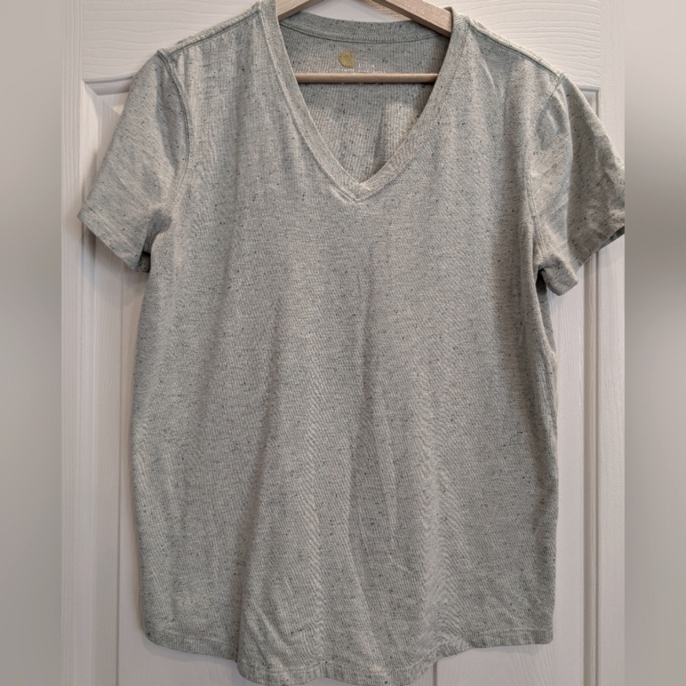 Carhartt Gray Fitted Short Sleeve T-Shirt Size Large